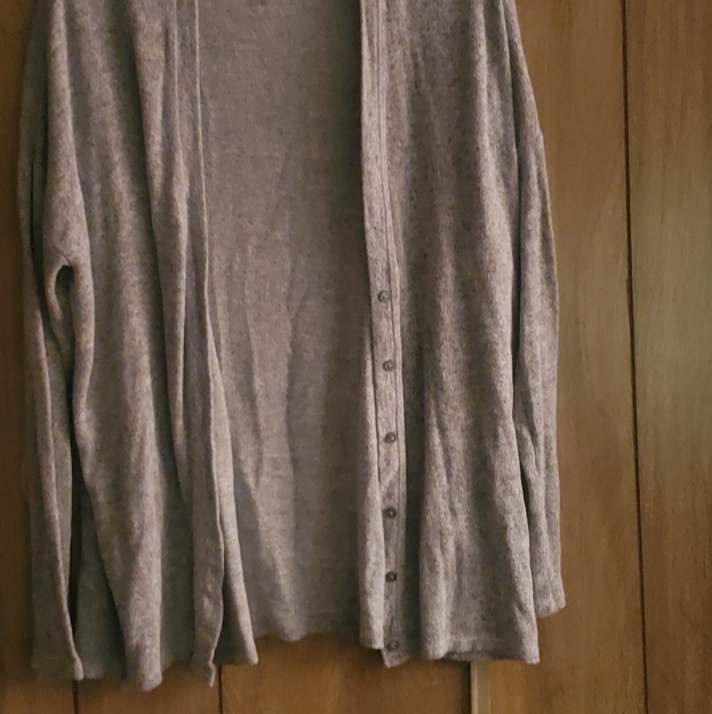 Soft Plush Gray Button Down Cardigan
